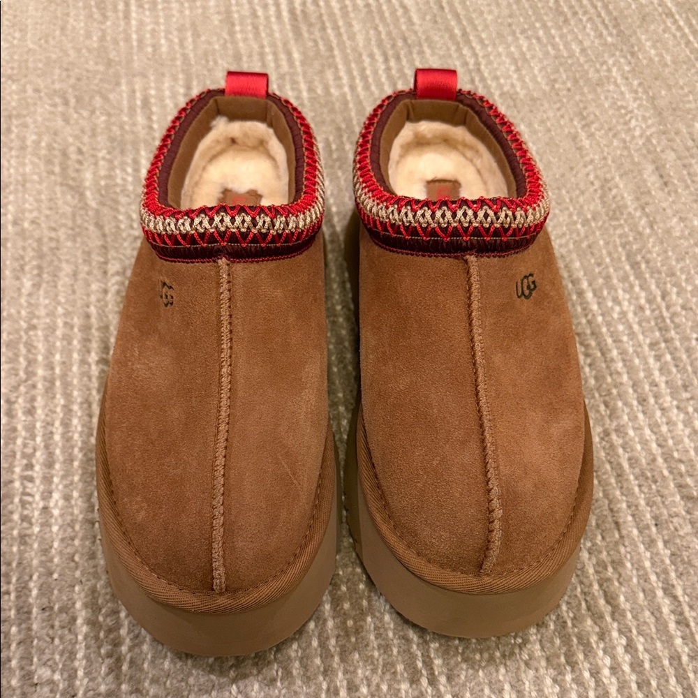 UGG Tazz ll platform clog slippers - Women's suede chestnut